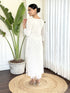 White Viscose Chanderi Pant Suit Acy1259 Closure View
