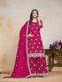 Pink Chinon Palazzo Suit Acy1406