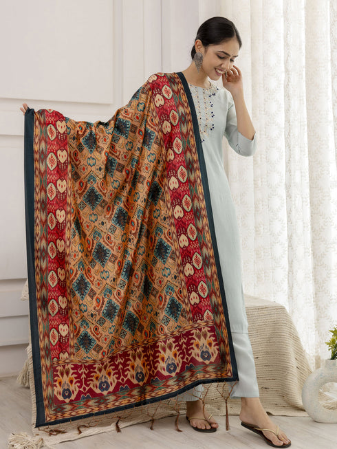 Sky Grey Viscose Pant Suit Acy1542 Back View