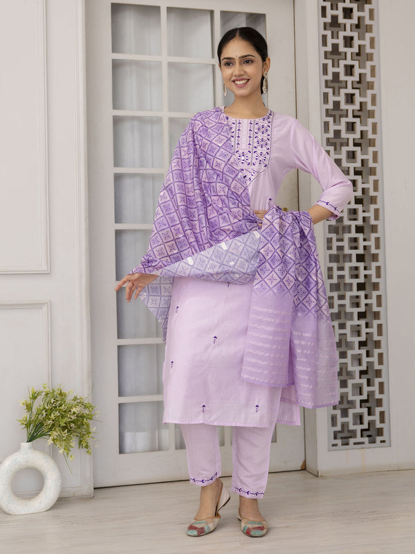 Lavendar Viscose Pant Suit Acy1546