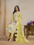 Yellow Organza Pant Suit Acy1652 Back View