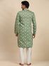 Green Kurta Viscose Rayon payjama Closure View