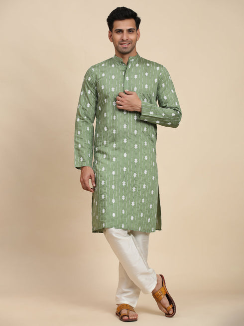 Green Kurta Viscose Rayon payjama