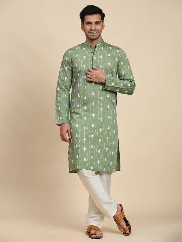 Green Kurta Viscose Rayon payjama