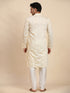 Cream Kurta Viscose Rayon payjama Closure View