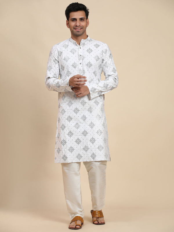 White Kurta Cotton payjama