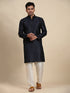 Navy Blue Kurta Viscose Jacquard payjama