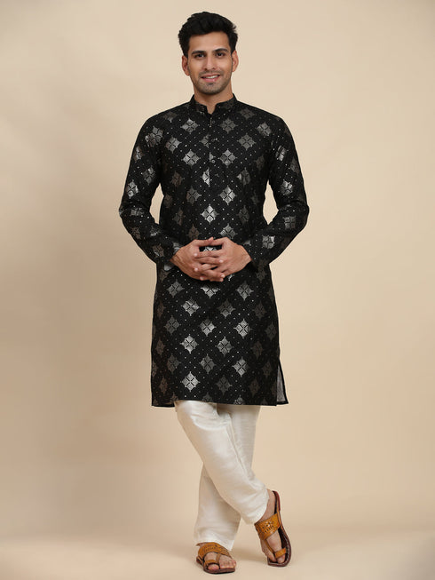 Black Kurta Cotton payjama