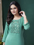 Sea Green Maaza Cotton Pant Suit Acy1796 Closure View