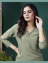 Green Maaza Cotton Pant Suit Acy1797 Closure View