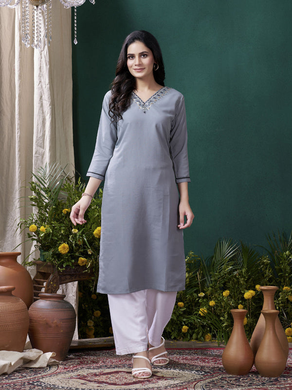 Grey Maaza Cotton Pant Suit Acy1799