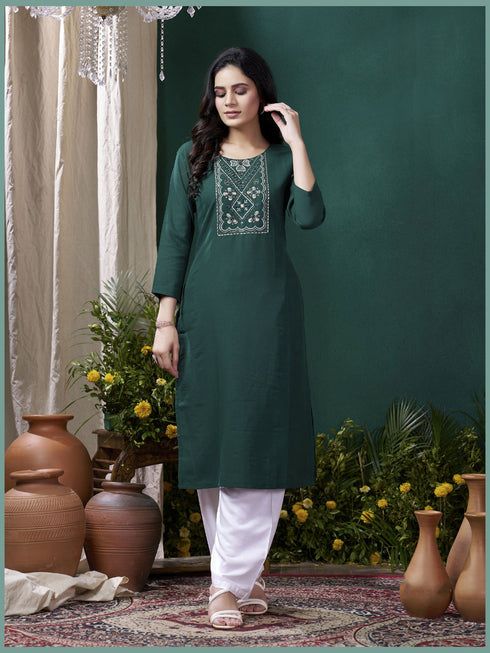 Green Maaza Cotton Pant Suit Acy1801