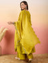 Yellow Silk Pant Suit Acy1827 Closure View