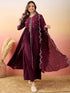 Maroon Silk Pant Suit Acy1828
