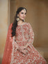 Orange Net Anarkali Dress Acy1844 Back View