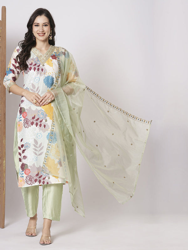 Cream Muslin Pant Suit Acy2977