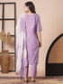 Purple Pv Chanderi Pant Suit Acy2981 Closure View