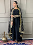 Black Georgette Anarkali Suit Acy3044