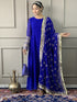 Blue Georgette Anarkali Suit Acy3045 Closure View