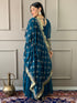 Teal Georgette Anarkali Suit Acy3047 Closure View