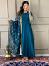 Teal Georgette Anarkali Suit Acy3047