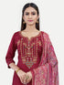 Maroon Upada Silk Salwar Suit Acy6875 Back View