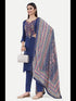 Nevy Blue Upada Silk Salwar Suit Acy6878 Salwar Kameez