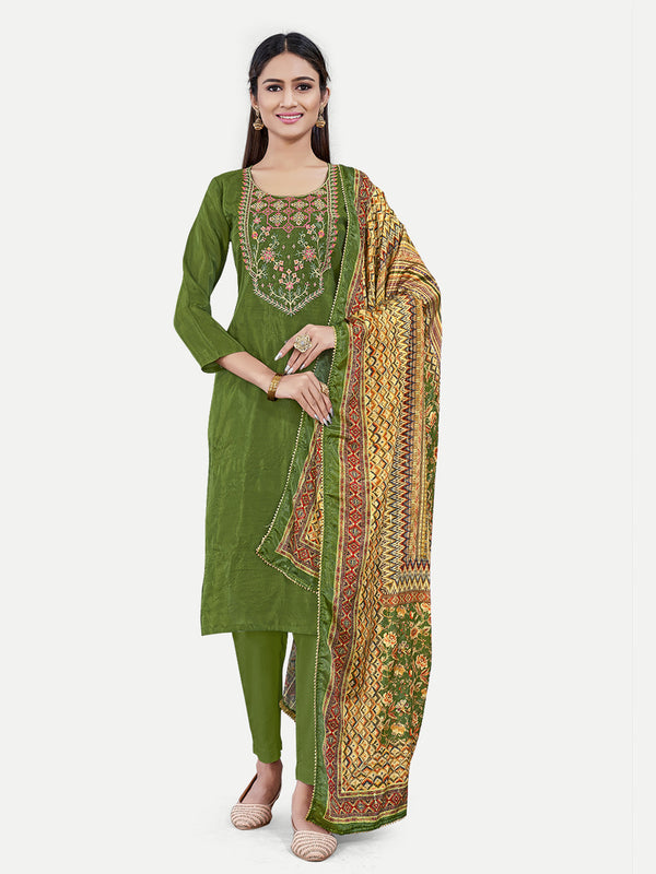 Green Upada Silk Salwar Suit Acy6879