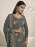 Green Chinon Sharara Suit Acy6894 Back View