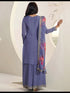 Blue Chinon Sharara Suit Acy6897 Closure View
