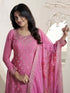 Pink Chinon Sharara Suit Acy6898 Back View