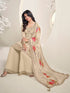 Off White Chinon Sharara Suit Acy6899 Back View