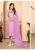 Purple Readymade Pant Suit With Designer Sequance Embroidery Work