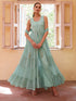 Firozi Georgette Pant Suit Acy6911 Closure View