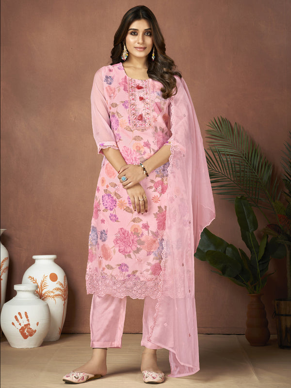 Pink Organza Pant Suit Acy6925