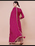 Pink Viscose Chinon Sharara Suit Acy6935 Closure View