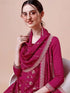 Pink Viscose Chinon Sharara Suit Acy6935 Back View