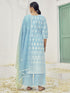 Sky Blue Cotton Pant Suit Acy6995 Closure View