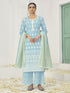 Sky Blue Cotton Pant Suit Acy6995