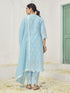Blue Cotton Pant Suit Acy6996 Closure View