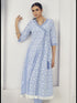 Sky Blue Cotton Pant Suit Acy7001 Back View