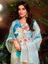 Sky Blue Linen Cotton Pant Suit Acy7052 Back View