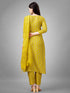 Yellow Rayon Pant Suit Acy7058 Closure View