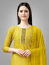 Yellow Rayon Pant Suit Acy7058 Back View