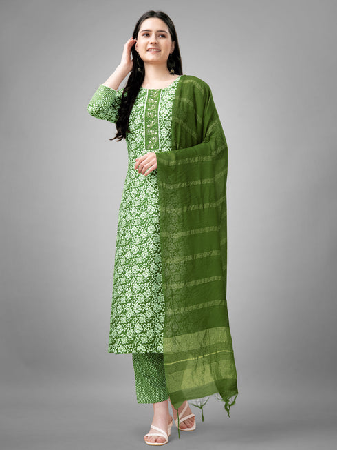 Green Rayon Pant Suit Acy7059