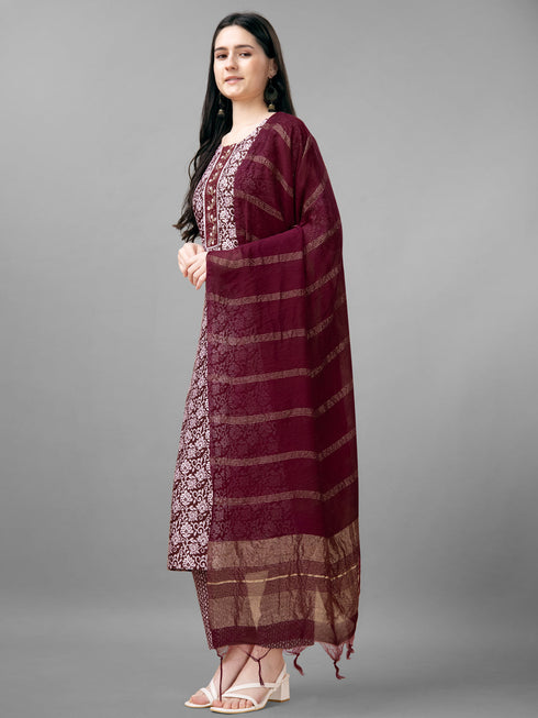 Maroon Rayon Pant Suit Acy7061 Salwar Kameez