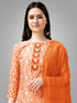 Orange Rayon Pant Suit Acy7062 Back View