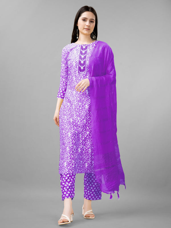 Purple Rayon Pant Suit Acy7063