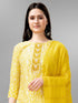 Yellow Rayon Pant Suit Acy7064 Back View