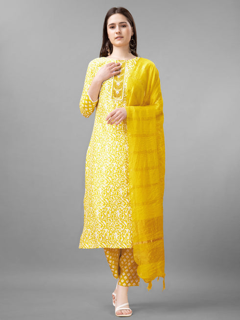 Yellow Rayon Pant Suit Acy7064